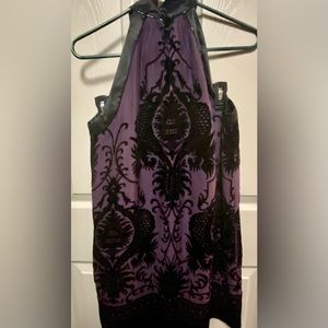 NWT Max Studio broque-style velvet halter dress